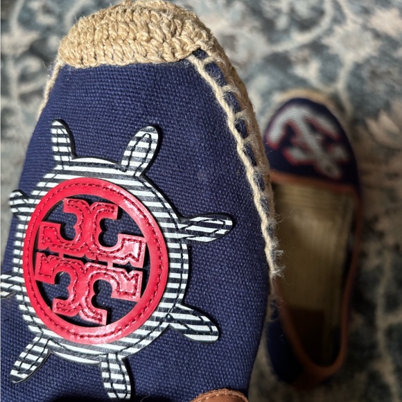 Tory Burch Navy Espadrilles with Anchor and Logo - Picture 4 of 6